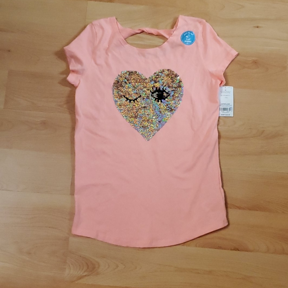 NWT Carters kids magic sequin top, size 10